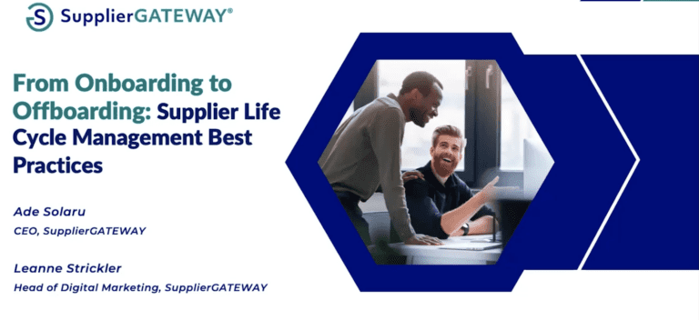 Supplier Onboarding and Offboarding