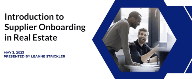 Supplier Onboarding in Real Estate