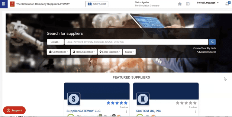 Tier 1 Supplier Diversity App