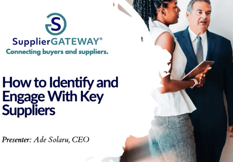 Identify Key Suppliers