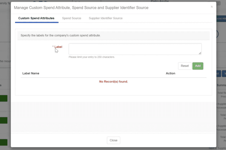 manage spend categories