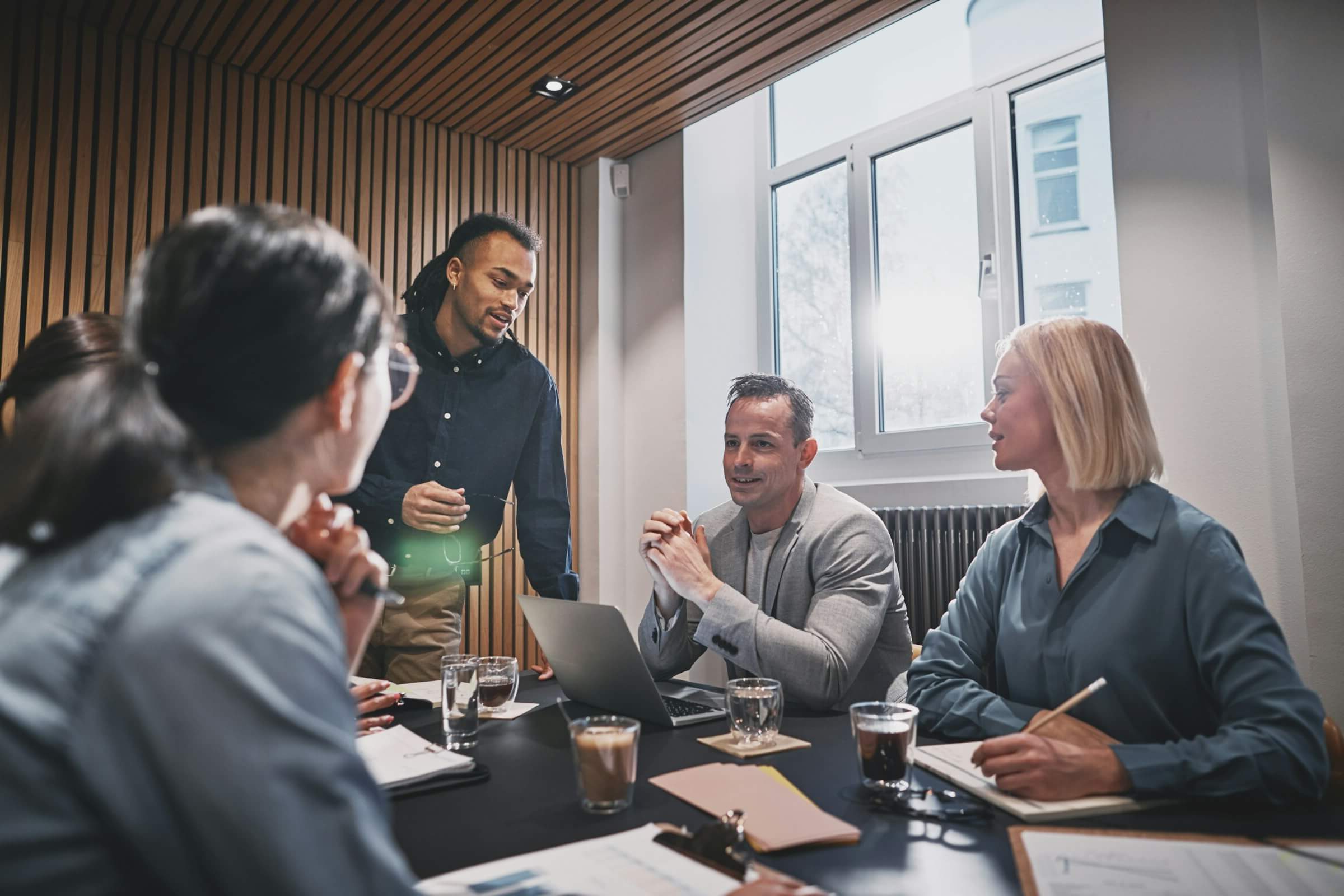 group in conference room