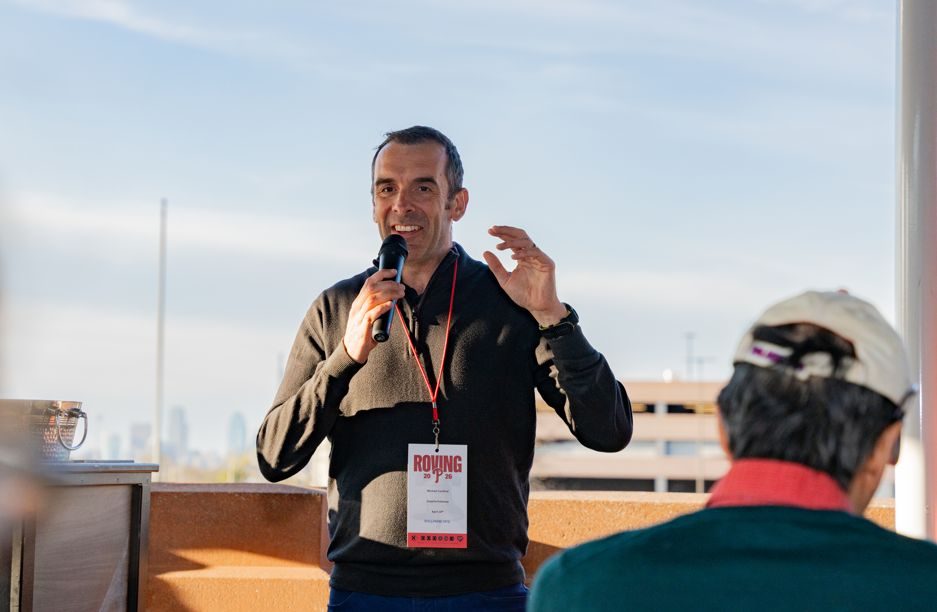 Michael Cardinal, CEO of SupplierGateway, speaking at an MLB event in Philadelphia